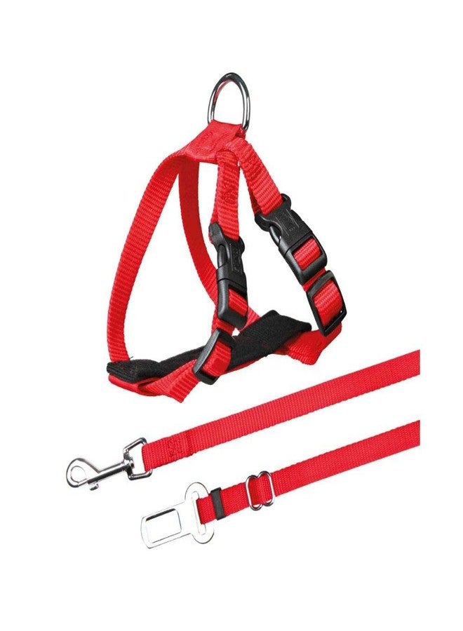 تريكسي حزام سيارة تريكسي للقطط، 20-50 سم/15 مم، أحمر - Image 1